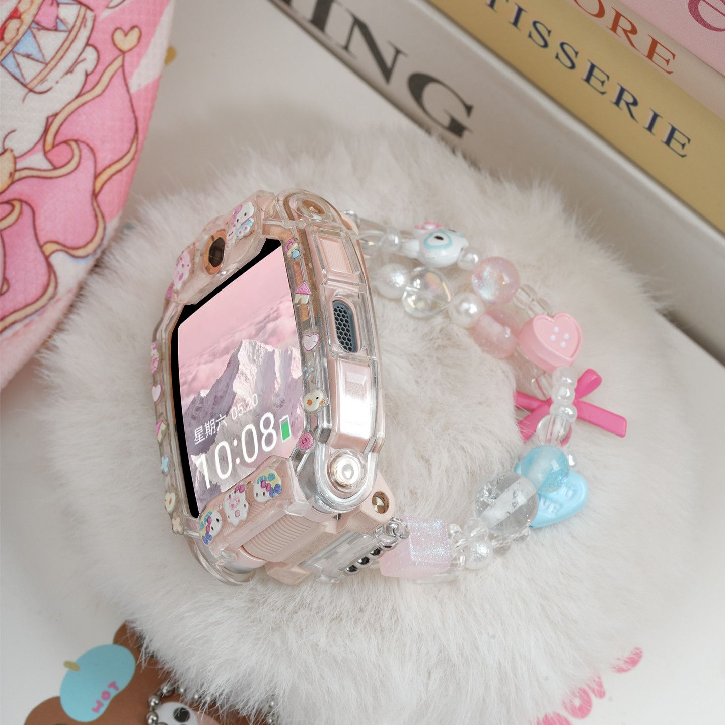 眼镜kt猫适用小天才z11电话手表Z10/Z9保护壳Z7腕带z8/z6a/z5表带