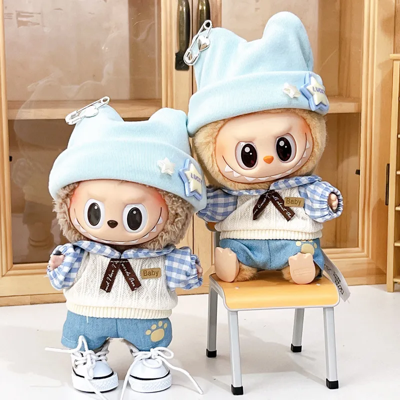 【蓝领baby】一二代拉布布娃衣17cm公仔坐坐盲盒挂件衣服卫衣帽子