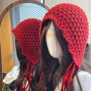 手工钩织DIY材料包帽子秋冬水母帽自制ins风送礼物解闷送朋友