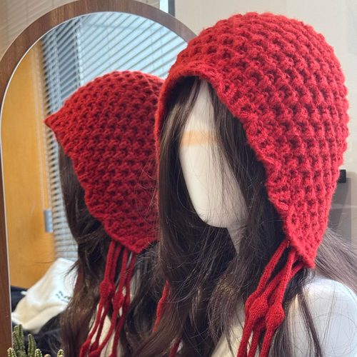 手工钩织DIY材料包帽子秋冬水母帽自制ins风送礼物解闷送朋友