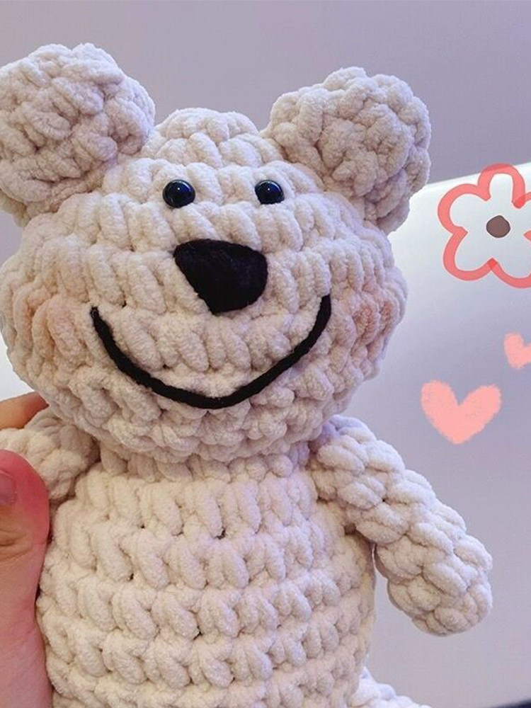 HAND-WOVEN DIY CROCHET MATERIAL BAG COUPLE BEAR COMFORT TOY GIRLFRIEND GIFT RELIEVE BOREDOM DECOMPRESSION DOLL
