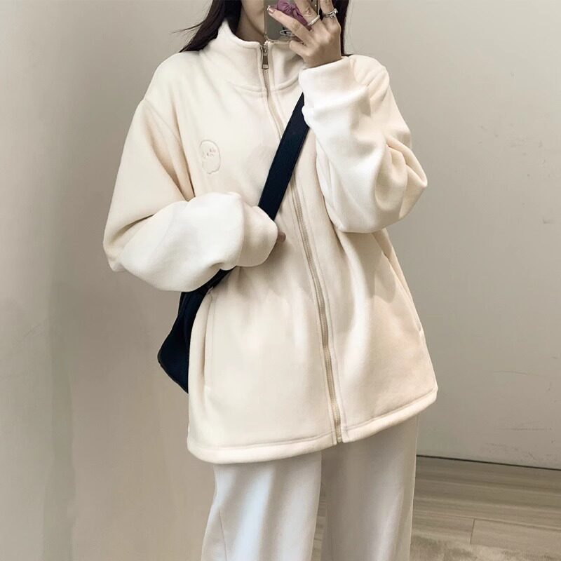 羊羔毛卫衣冬季内搭2024新款厚