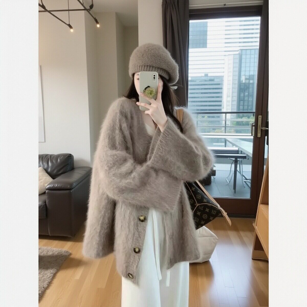 高级感温柔毛衣外套软糯上衣厚