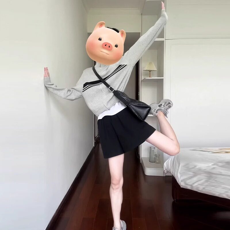 早秋季短款针织开衫上衣外套