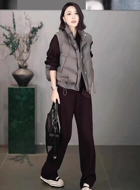 日系羽绒马夹女士2025秋冬季新款