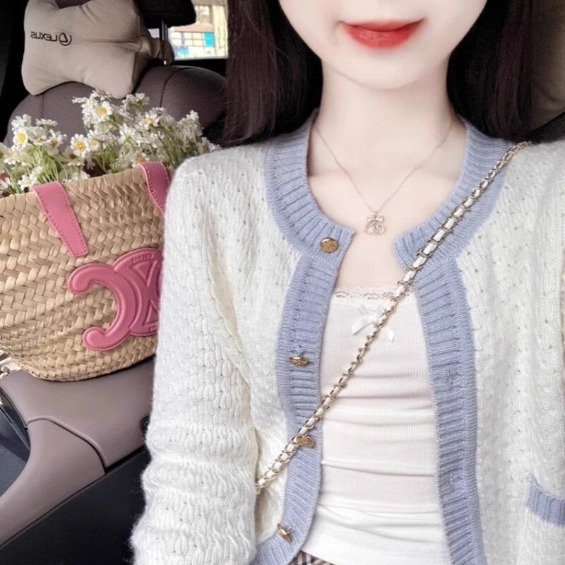 别致绝美短款毛衣奶里奶气外套