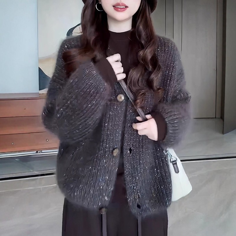 日系针织开衫外套女秋冬季休闲