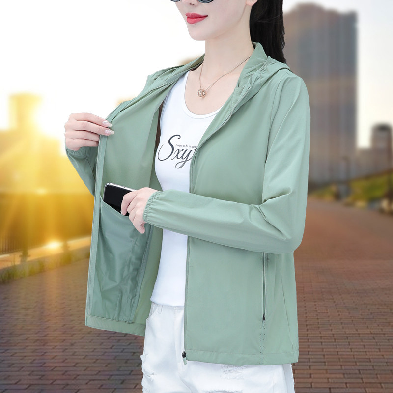 韩系冰丝防晒短外套女夏季显瘦