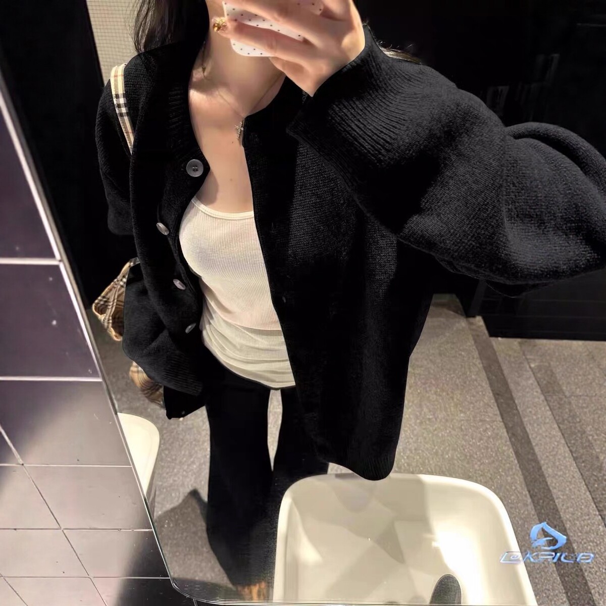 日系针织开衫女秋冬季宽松慵懒风