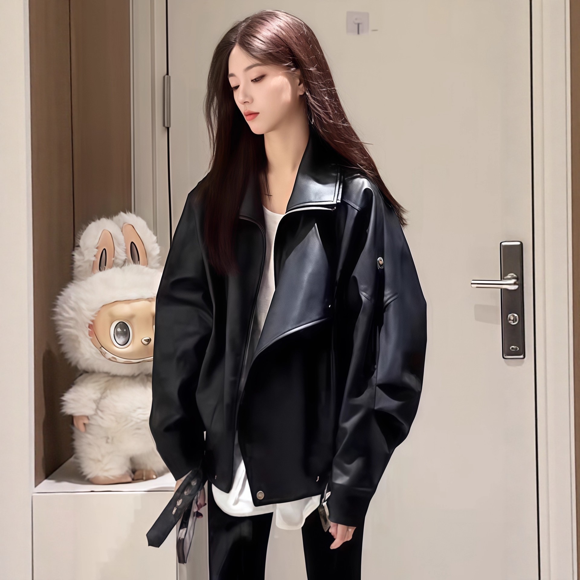 日系皮衣外套女2025春秋季新款