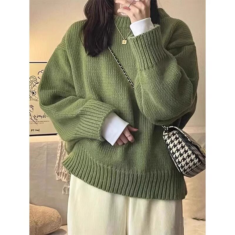 复古慵懒风内搭打底毛衣女