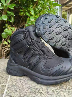 【雪风优选】尖兵原厂代工黑色旋钮中帮战术秋冬户外吸汗防刺保暖