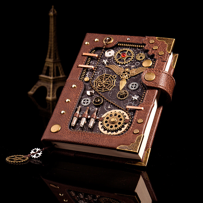 비즈니스 선물 상자 유럽 창조적 인 노트북 복고풍 노트북 일기 STEAMPUNK 노트북을 사용자 정의 할 수 있습니다