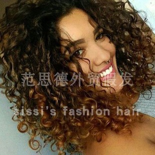 Synthetic Afro Kinky Jerry Curly spring twist Wigs for Women