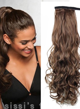 Body wave HairClip wig Curly Ponytail Extensions隐形卷发马尾