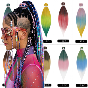 Pre Stretched Easy braid hair expression非洲脏辫黑人编发假发