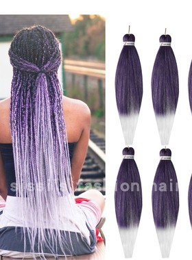 雷鬼脏辫化纤大辫Pre Stretched Braiding hair expression twist