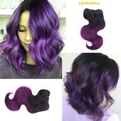 curly Ombre body wave Peruvian virgin Human Hair weft 发帘