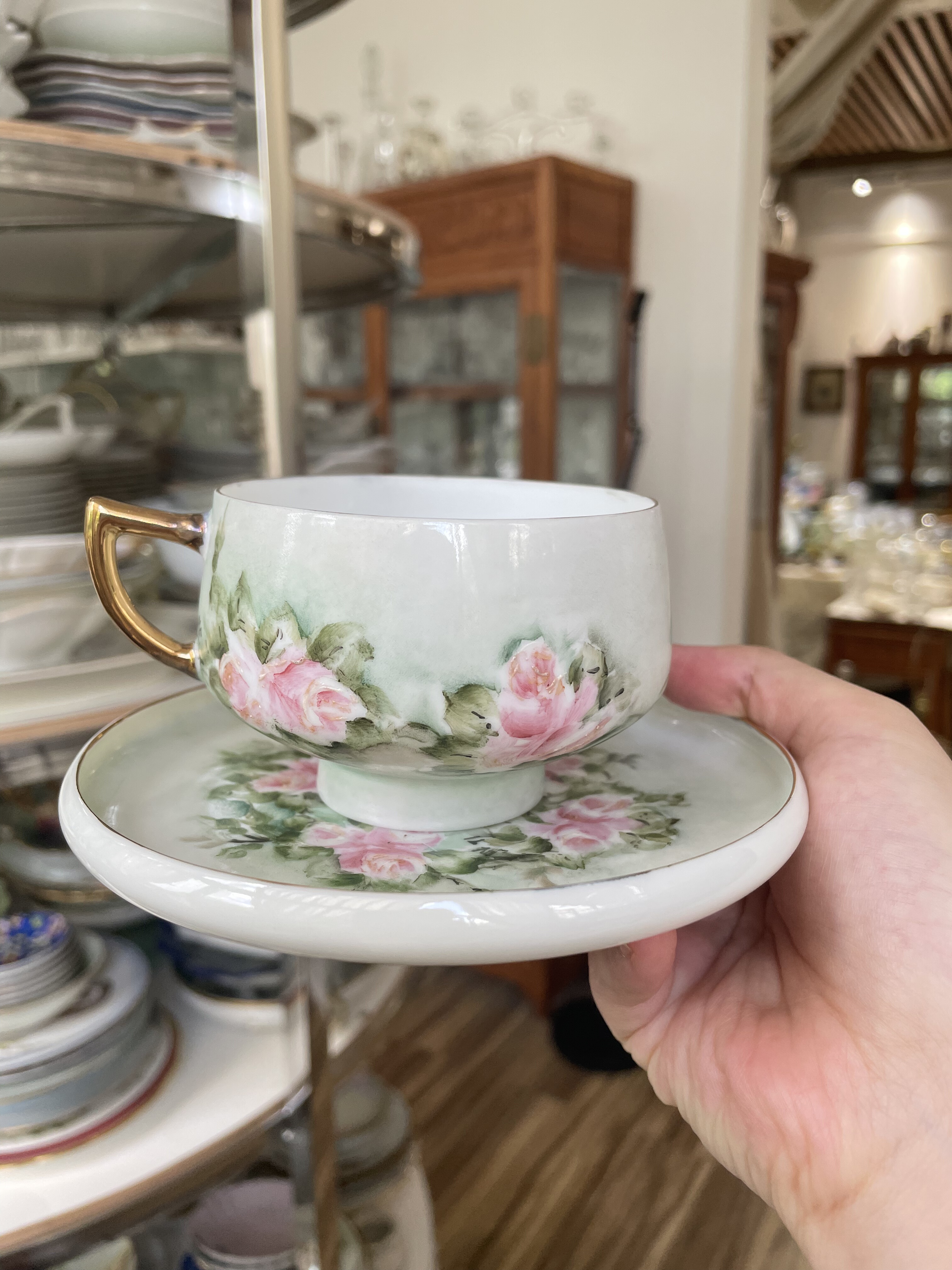 超薄蛋壳瓷手绘小清新咖啡杯碟英式下午茶杯