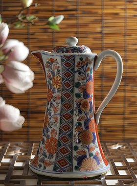 茶壶ins田园风日本有田烧陶瓷复古高颜值家用茶具装饰中古奢华