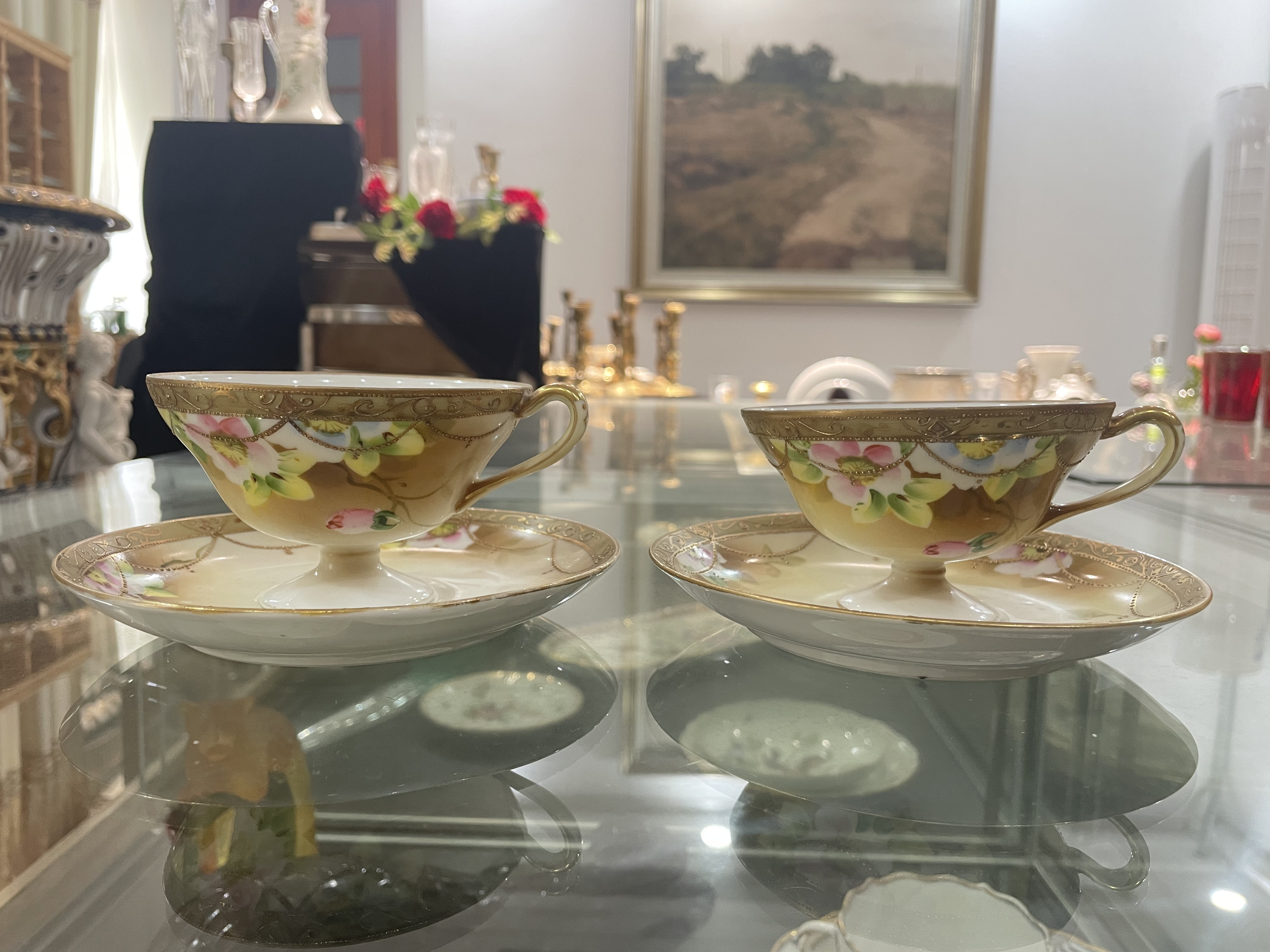 宽容宝宝专拍 日本手绘咖啡杯2套