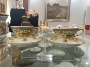 1911年则武中古手绘咖啡杯一杯一碟