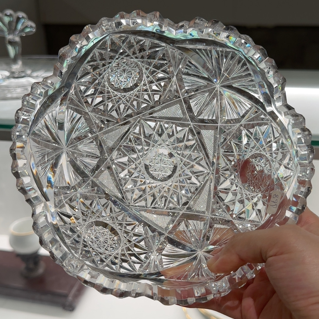 17.5厘米美辉满切水晶碗中号果碗