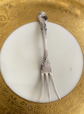 新品 纯银925水果叉