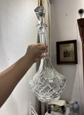 磨砂玫瑰花水晶大号酒樽