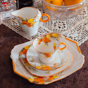 咖啡杯ins田园风陶瓷英国shelley红茶杯美式 小奢华摆件 咖啡杯欧式