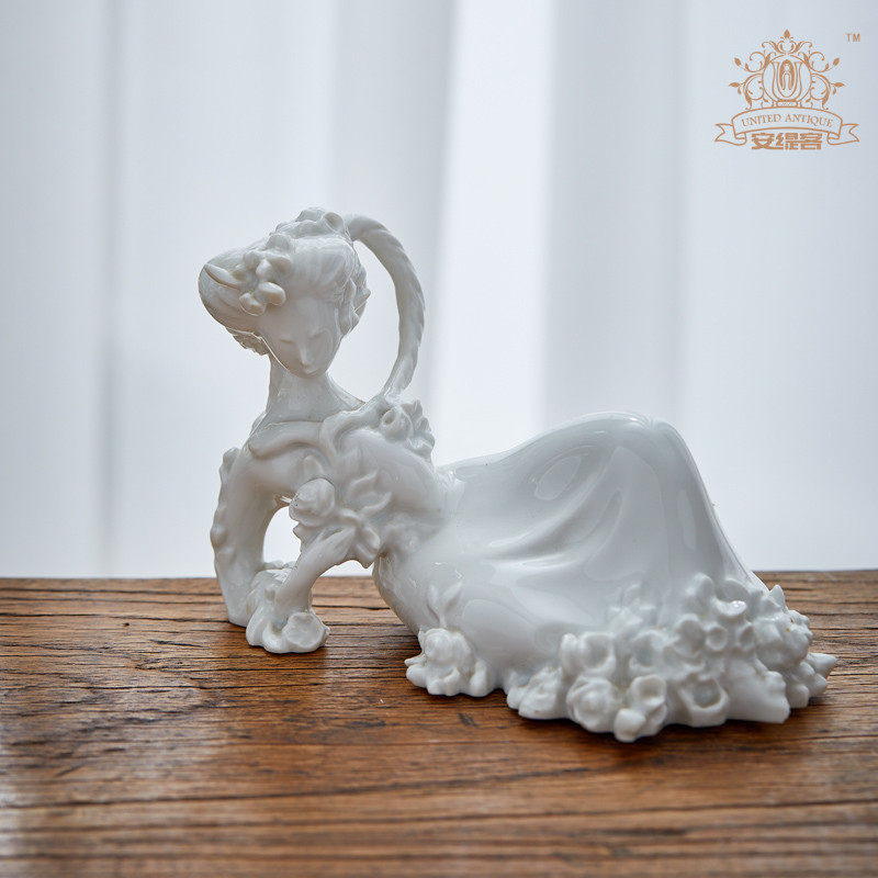 瓷娃娃淑女陶瓷偶ins宫廷风手工艺品创意家居欧式小奢华中古摆件