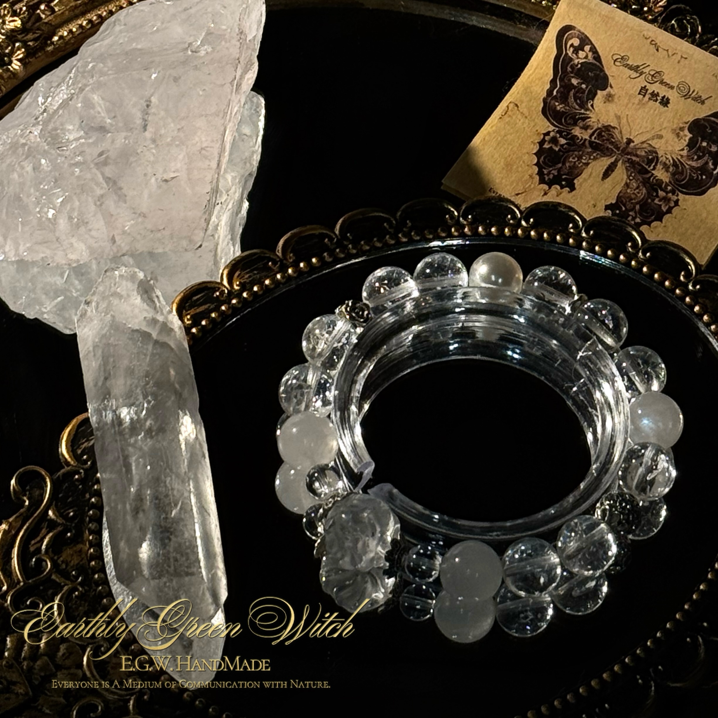 「雪辰灵韵」个人守护系列天然水晶手串 白阿塞白月光水晶手链