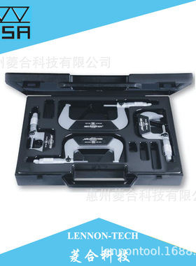 进口瑞士TESA标准型机械外径千分尺00110113套装0-100mm 0.01mm