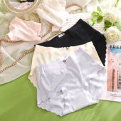 满四条 中腰简约轻薄速干纯色5A抑菌 女一片式 包邮 冰丝透气孔三角裤