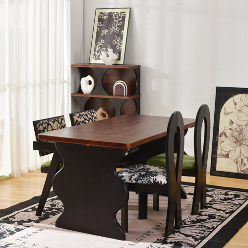 法式中古复古风长方形波浪涟漪桌