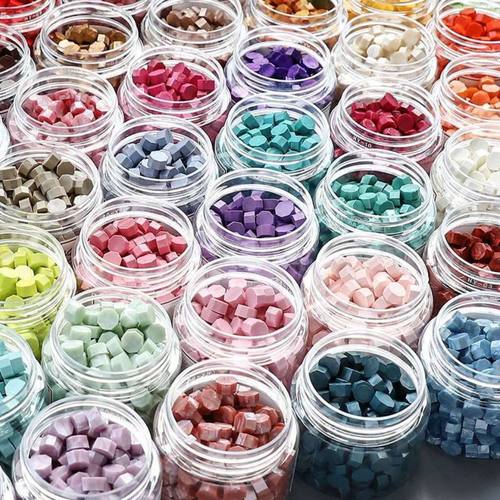 88色珠光火漆蜡粒复古印章信封