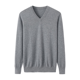 自然羊绒----清仓---v领男士打底衫纯色羊绒衫--粗纺-正品