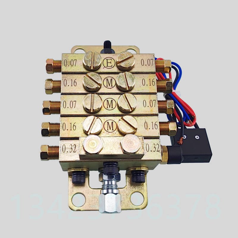 jpq1型黄油分油器 片式分配器 一进9出 递进式分油阀 进6出6