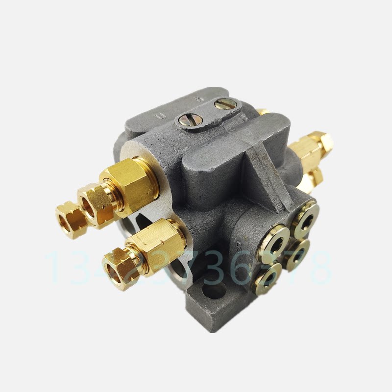 u-6r 集成递进式u型黄油分配器 油脂润滑油泵稀油分油器块 6出