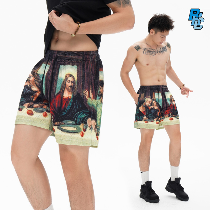 bkcxzice美式街头潮牌短裤男