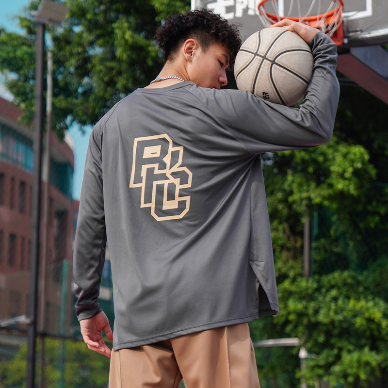 breakice美式篮球长袖t恤男速干