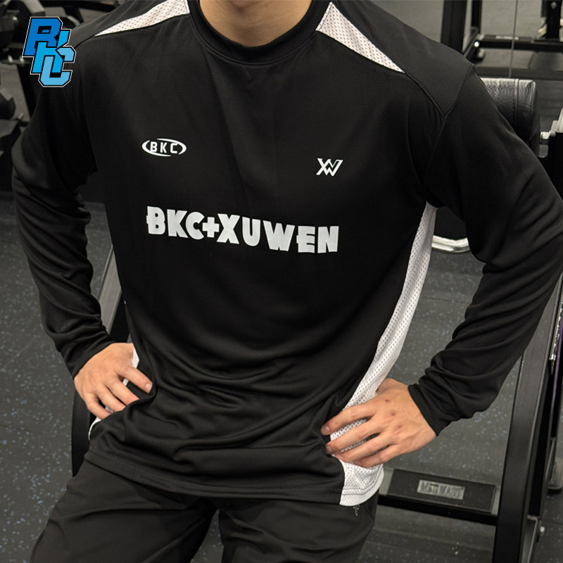 bkcxzice破冰正品联名健身衣长袖男速干抗菌运动t恤篮球训练上衣,运动服/休闲服装,运动T恤,淘宝优惠券,粉丝福利购,淘宝优惠卷