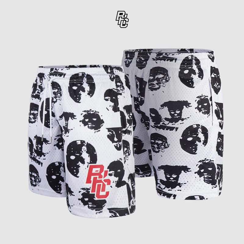 bkcxzice破冰正品人像篮球短裤男美式复古四分裤冬季新款运动短裤