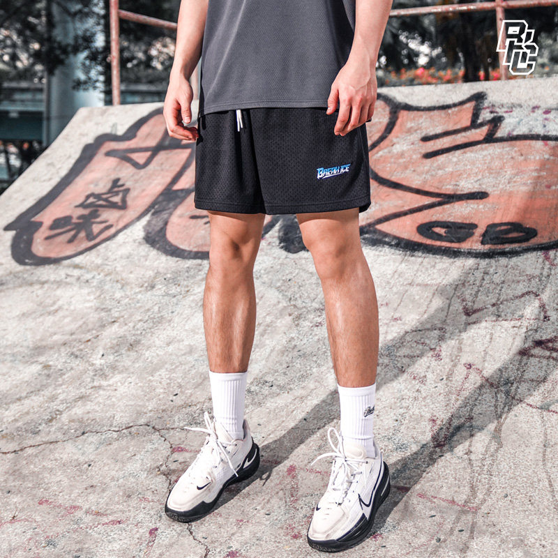 bkcxzice破冰正品美式刺绣短裤男夏季薄款透气运动裤篮球训练短裤