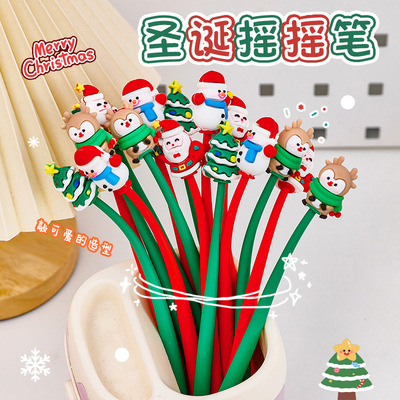 卡通圣诞摇摇乐中性笔