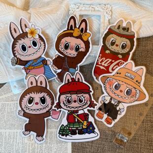 拉布布系列A5slimA6A7奇葩labubu手工塑封M5异型手账分隔页索引