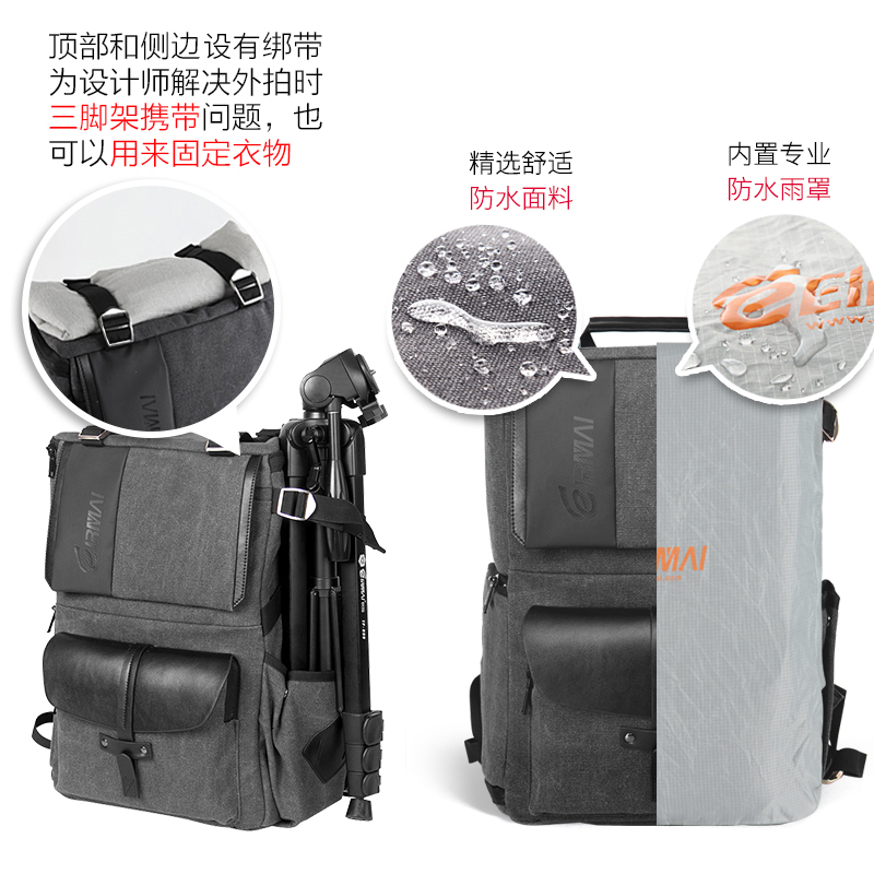 锐玛SD06数码摄影包 双肩背包 尼康D850单反相机包双肩