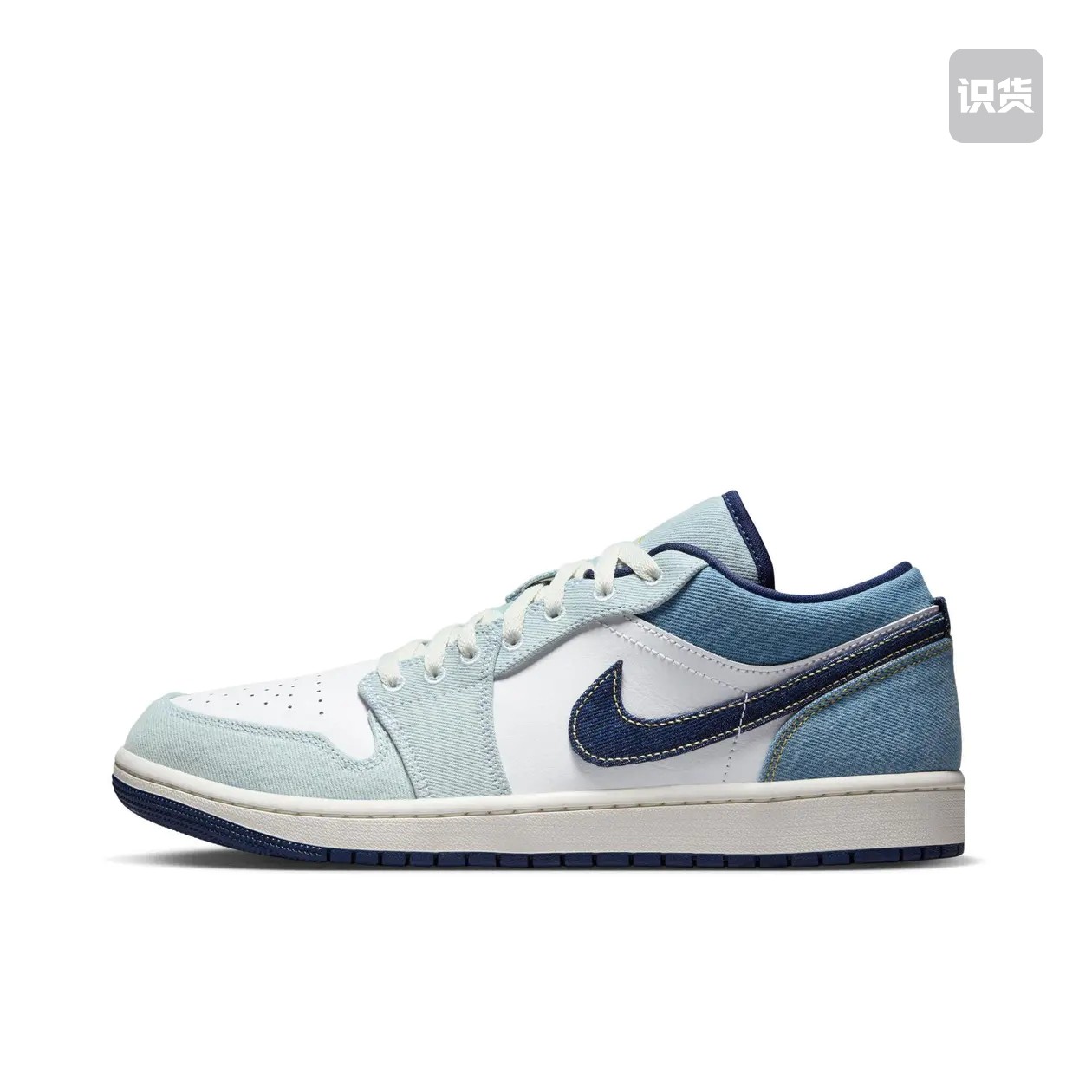 耐克Air Jordan 1 Low AJ1白蓝牛仔低帮复古篮球鞋IH0648-141,运动鞋new,板鞋,淘宝优惠券,粉丝福利购,淘宝优惠卷