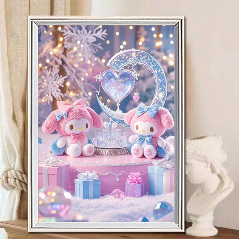 三丽鸥美乐蒂2026新款DIY钻石画满钻卡通可爱儿童贴钻十字绣卧室,居家布艺,钻石绣,淘宝优惠券,粉丝福利购,淘宝优惠卷