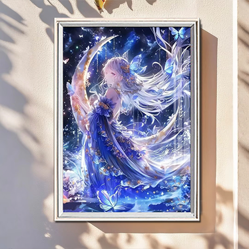 星月卡通女孩钻石画满钻新款钻石贴画高颜值贴钻diy手工钻石绣,居家布艺,钻石绣,淘宝优惠券,粉丝福利购,淘宝优惠卷